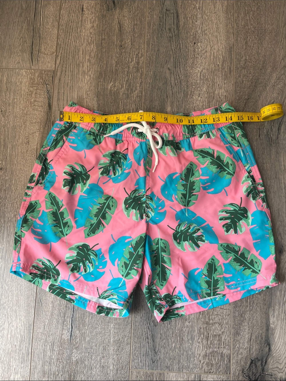 J. Crew Pink Tropical Leaf Swim Trunks - Picture 5 of 15